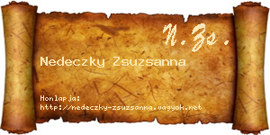 Nedeczky Zsuzsanna névjegykártya